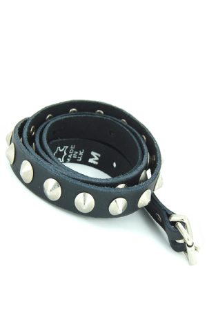 DEB105 1 Row Conical Stud Leather Belt