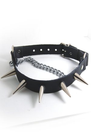 DED112 medium Smooth Spike Leather Bootstraps